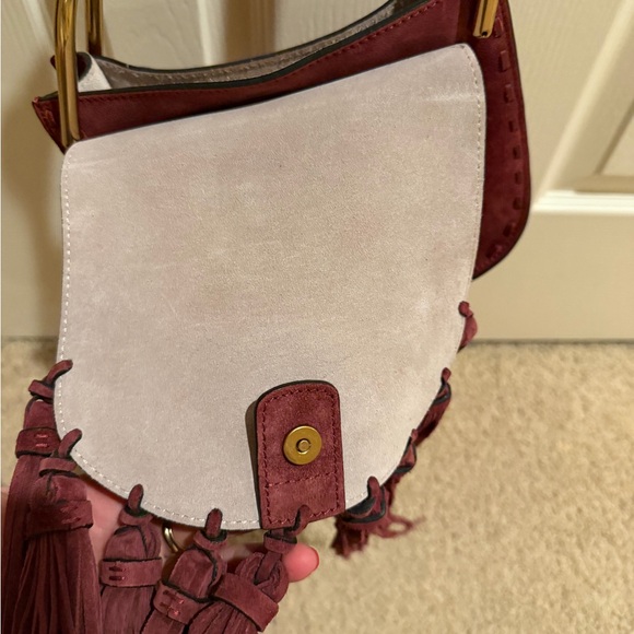 Vintage Burgundy Suede Fringe Bag - Picture 13 of 16